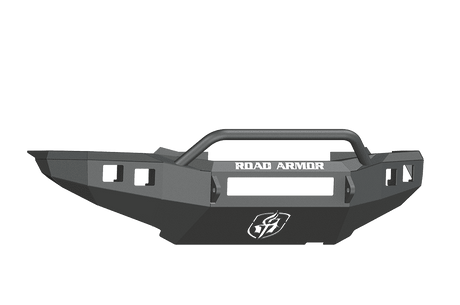 Road Armor 905R4B-NW 2012-2015 Toyota Tacoma Non-Winch Front Bumper with Pre-Runner Guard and Square Light Holes - Satin Black-BumperStock