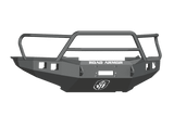Road Armor 905R5B 2012-2015 Toyota Tacoma Winch Front Bumper with Lonestar Guard and Square Light Holes - Satin Black-BumperStock