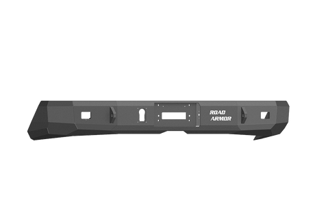 Road Armor 91300B 2014-2020 Toyota Tundra Winch Rear Bumper with Base Guard and Rectangle Light Holes - Satin Black-BumperStock