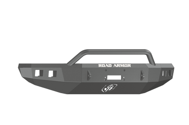 Road Armor 914R4B 2014-2021 Toyota Tundra Winch Front Bumper with Pre-Runner Guard and Square Light Holes - Satin Black-BumperStock