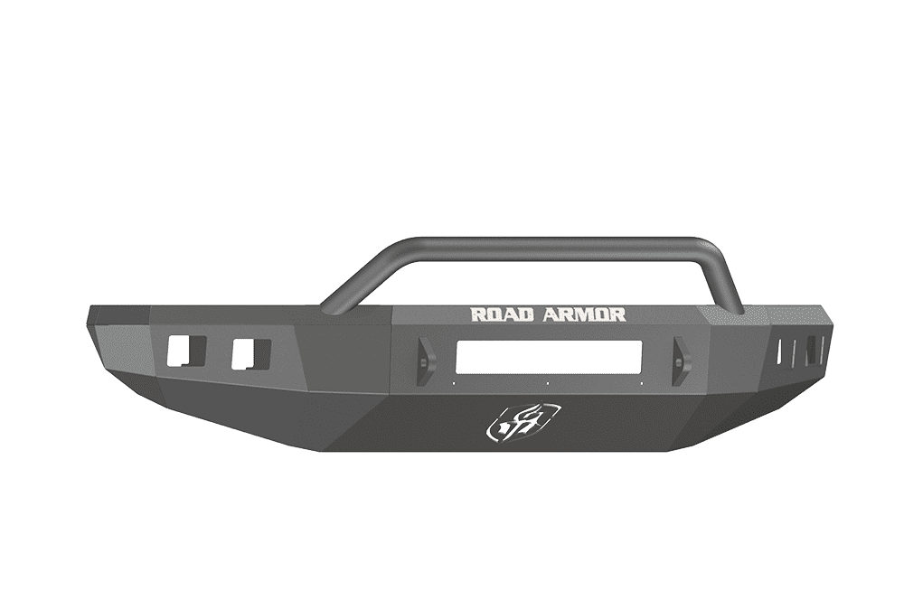 Road Armor 914R4B-NW 2014-2021 Toyota Tundra Non-Winch Front Bumper with Pre-Runner Guard and Square Light Holes - Satin Black-BumperStock