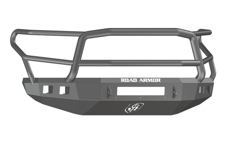 Road Armor 914R5B-NW 2014-2021 Toyota Tundra Non-Winch Front Bumper with Lonestar Guard and Square Light Holes - Satin Black-BumperStock