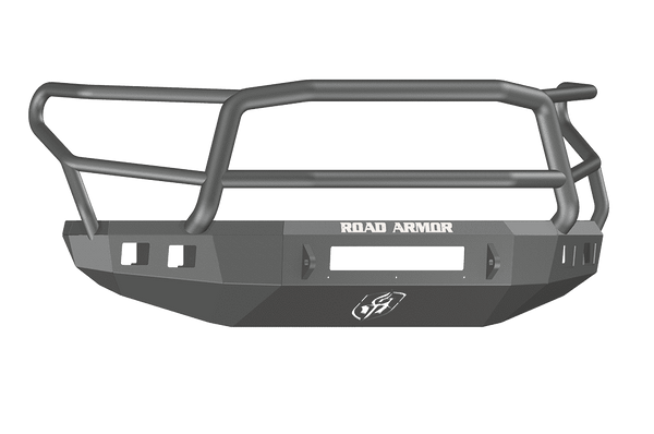 Road Armor 914R5B-NW 2014-2021 Toyota Tundra Non-Winch Front Bumper with Lonestar Guard and Square Light Holes - Satin Black-BumperStock
