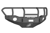 Road Armor FJ801B 2006-2014 Toyota FJ Cruiser Winch Front Bumper with Titan II Guard and Round Light Holes - Satin Black-BumperStock
