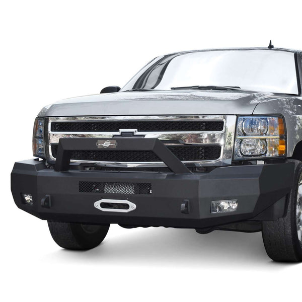 Steelcraft 70-10320 2007-2013 Chevy Silverado 1500 HD Elevation Bullnose Front Bumper Winch Ready-BumperStock